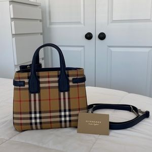 Burberry Vintage Check Baby Banner Canvas Tote